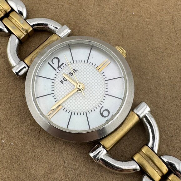 Vintage Fossil Women’s Two tone Gold and all Stainless Steel Watch - Picture 2 of 8